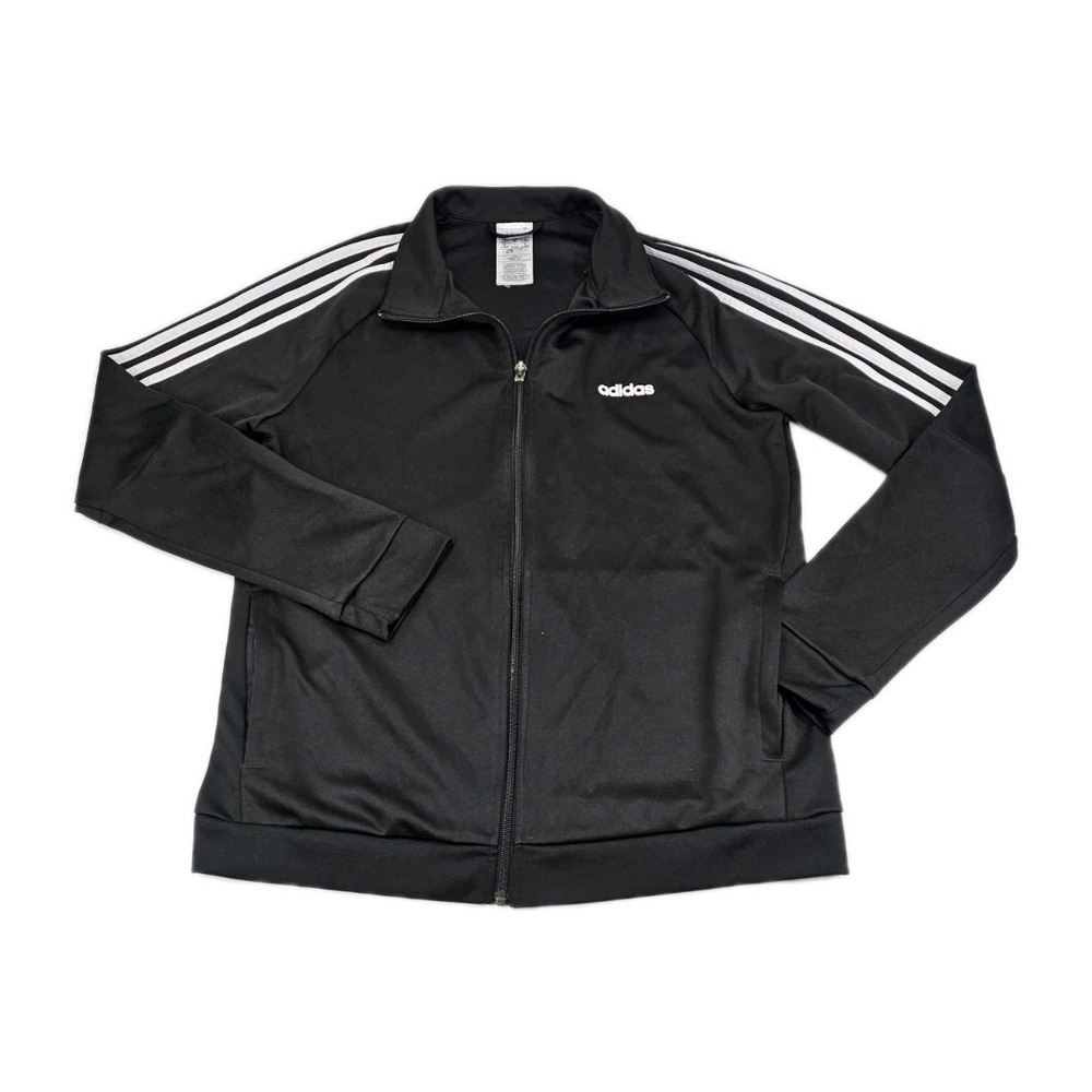 Adidas Track Jacket Mens XLARGE blue 3 stripes lightweight winter sports Size XL
